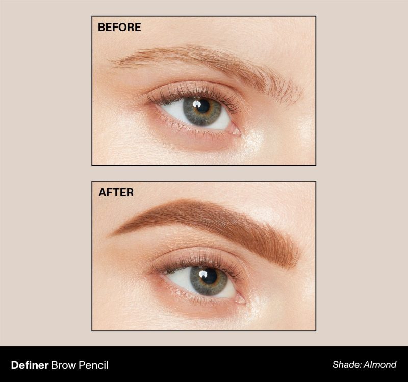 Morphe 2023 Brow Definer BeforeAfter Almond