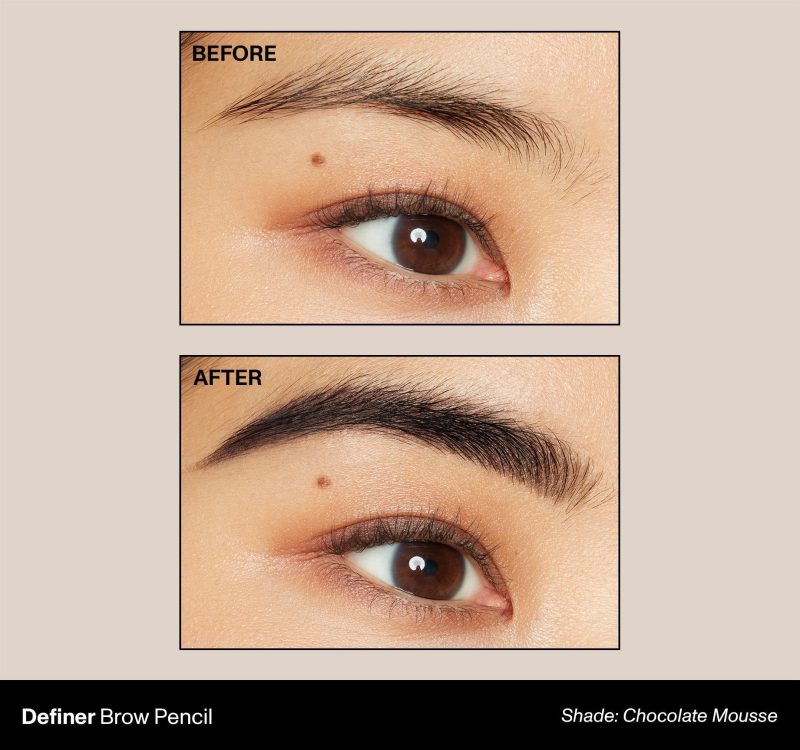 Morphe 2023 Brow Definer BeforeAfter ChocolateMousse