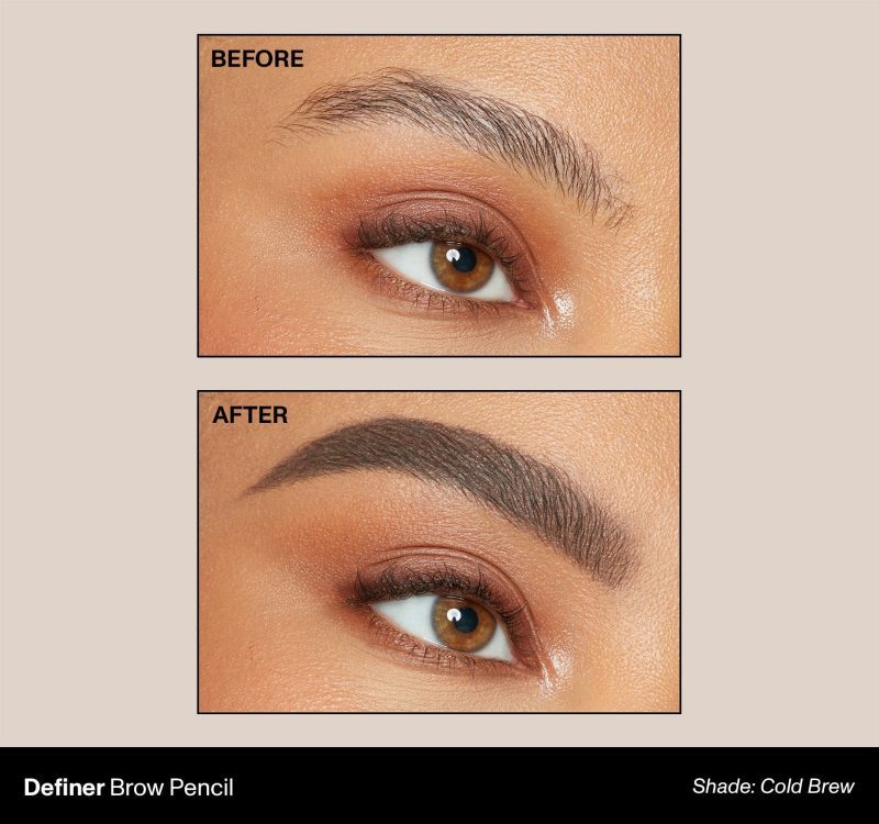 Morphe 2023 Brow Definer BeforeAfter ColdBrew