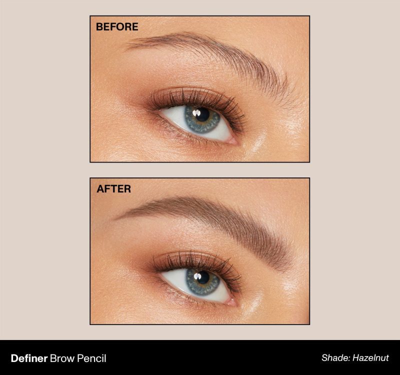 Morphe 2023 Brow Definer BeforeAfter Hazelnut