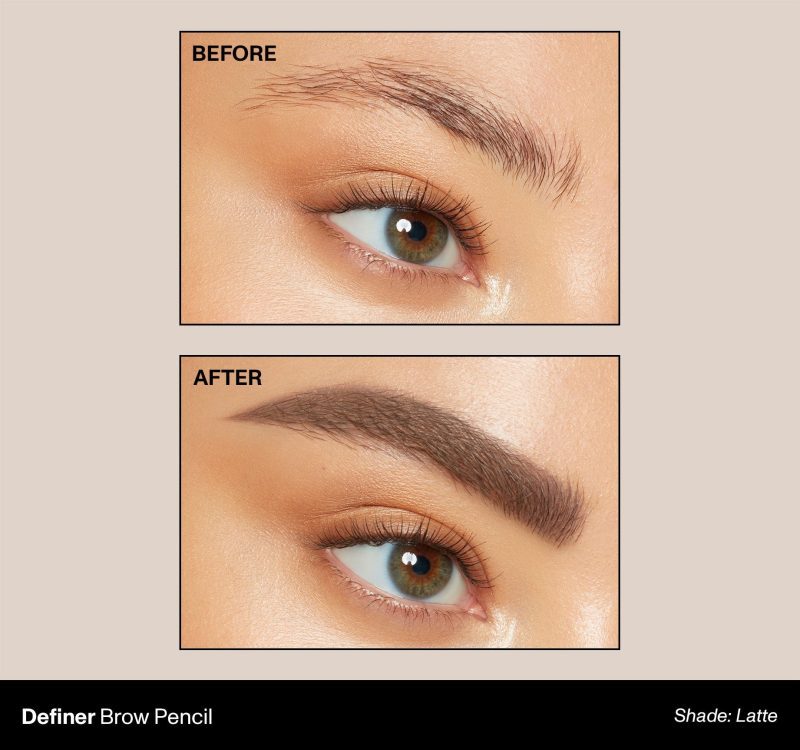 Morphe 2023 Brow Definer BeforeAfter Latte