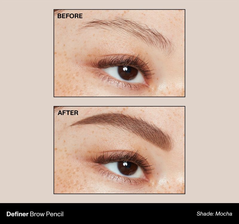 Morphe 2023 Brow Definer BeforeAfter Mocha